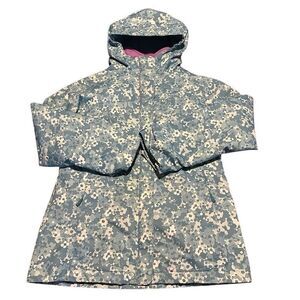 Columbia Girls Omni Tech Interchange Jacket Coat Waterproof Sz L 14/16 Ski Snow